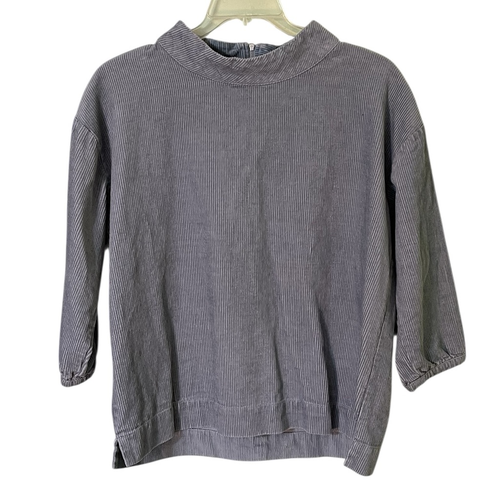 POETRY Hemp-Organic Cotton-Yak Yak funnel neck corduroy top. Size 8 GUC - Picture 6 of 10